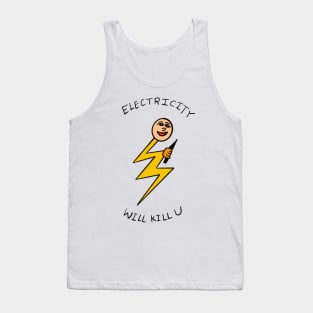 Beware of Electricity Tank Top